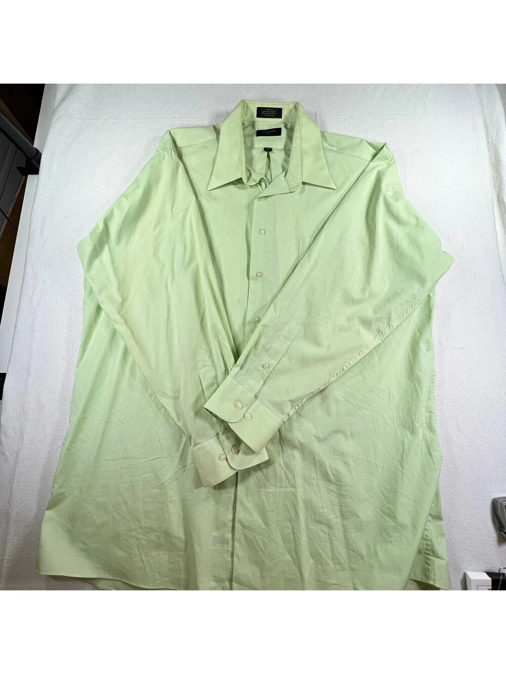 Covington Light Green Button-Down Dress Shirt XL 17-17.5 Collar 34-35 Sleeve